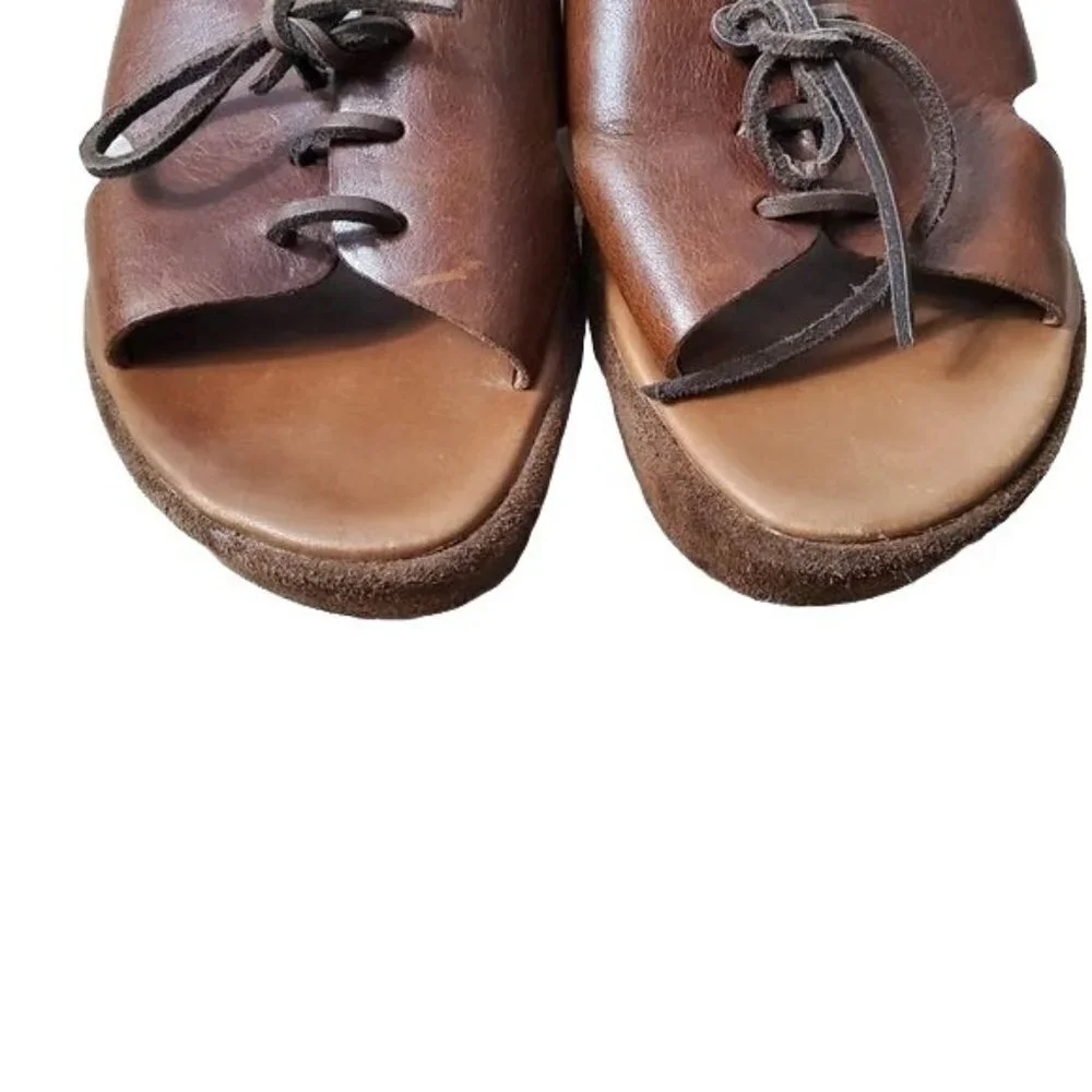 Kork ease platform leather sandals size 10
